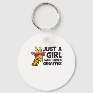 Just a Girl Who Loves Giraffes _3 Keychain