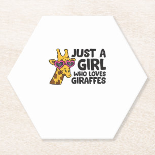 Just a Girl Who Loves Giraffes _3 Paper Coaster