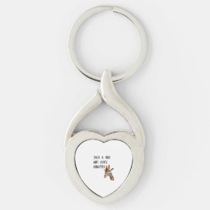 Just A Girl Who Loves Giraffes Cute Animal Giraffe Keychain