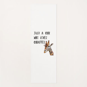 Just A Girl Who Loves Giraffes Cute Animal Giraffe Yoga Mat