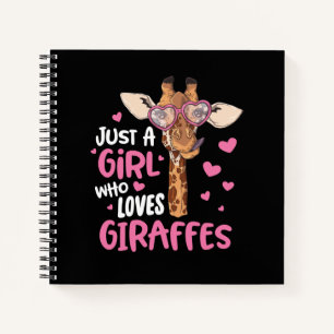 Just A Girl Who Loves Giraffes Notebook