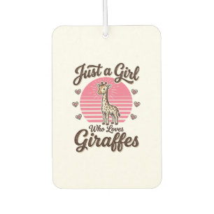 Just a Girl Who Loves Giraffes Vintage Shirt Desig Air Freshener