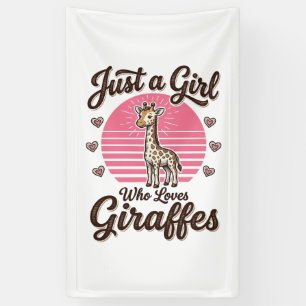 Just a Girl Who Loves Giraffes Vintage Shirt Desig Banner