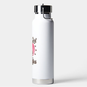 Just a Girl Who Loves Giraffes Vintage Shirt Desig Water Bottle