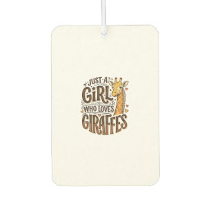Just a Girl Who Loves Giraffes Vintage T-Shirt Des Air Freshener