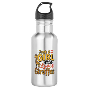 Just A Girl Who Loves Giraffes Vintage Vector Desi 532 Ml Water Bottle