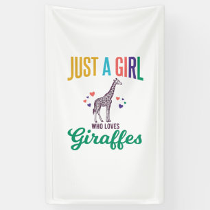 Just a Girl Who Loves Giraffes Vintage Vector Desi Banner