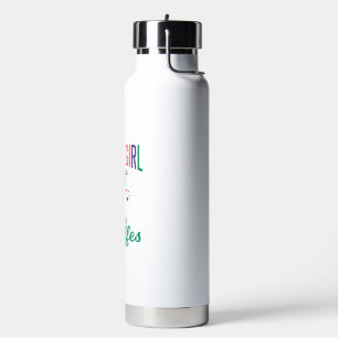 Just a Girl Who Loves Giraffes Vintage Vector Desi Water Bottle