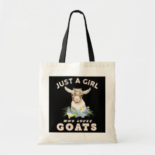 Just a girl who loves goats cute watercolor goat  tote bag