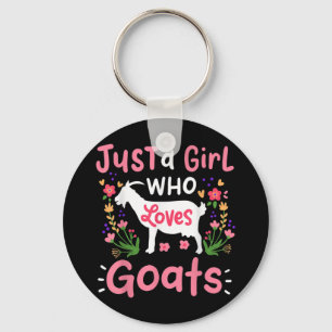 Just A Girl Who Loves Goats Keychain