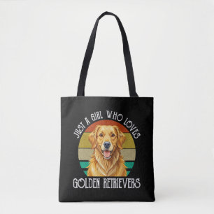 Just A Girl Who Loves Golden Retrievers Tote Bag