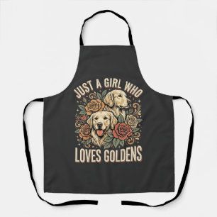Just a Girl Who Loves Goldens Apron