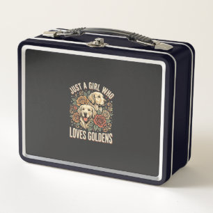 Just a Girl Who Loves Goldens Metal Lunch Box