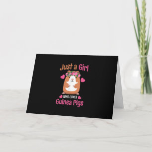 Just A Girl Who Loves Guinea Pigs Cute Guinea Pig Card