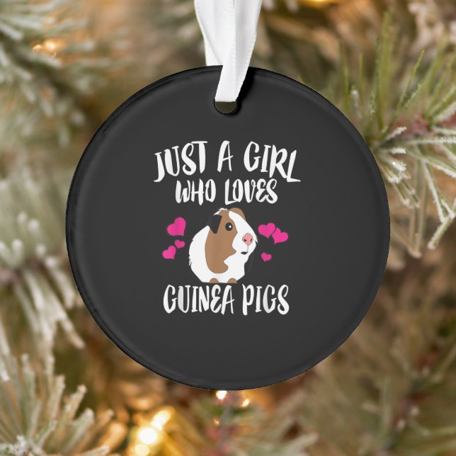 Just A Girl Who Loves Guinea Pigs Guinea Pig Gift Ornament (Tree)