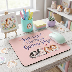 Just a Girl Who Loves Guinea Pigs Guinea Pig Mouse Pad