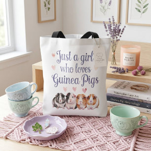 Just A Girl Who Loves Guinea Pigs Guinea Pig Tote Bag