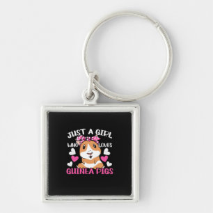 Just A Girl Who Loves Guinea Pigs Keychain