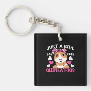Just A Girl Who Loves Guinea Pigs Keychain