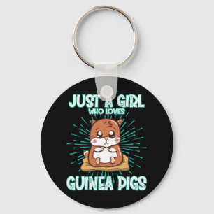 Just A Girl Who Loves Guinea Pigs Keychain