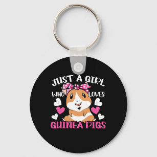 Just A Girl Who Loves Guinea Pigs Keychain