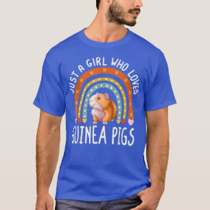 Just A Girl Who Loves Guinea Pigs Rainbow Cute Cav T-Shirt