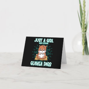 Just A Girl Who Loves Guinea Pigs Thank You Card