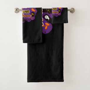 Just A Girl Who Loves Halloween Bath Towel Set