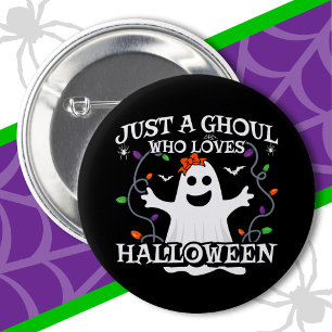 Just A Girl Who Loves Halloween Funny Halloween 2 Inch Round Button