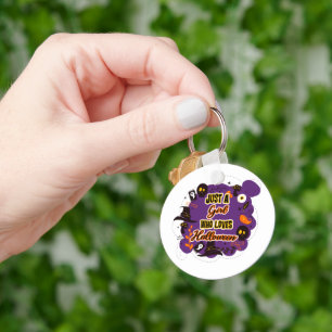 Just A Girl Who Loves Halloween Keychain