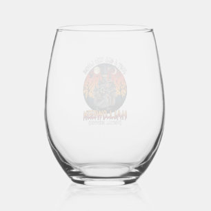 Just A Girl Who Loves Halloween Postal Service Wit Stemless Wine Glass