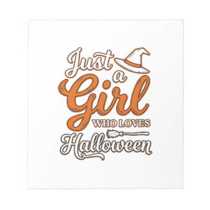 Just a Girl Who Loves Halloween Vector Design_1 Notepad