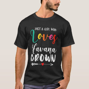 Just a Girl Who Loves Havana Brown Cat Mom T-Shirt