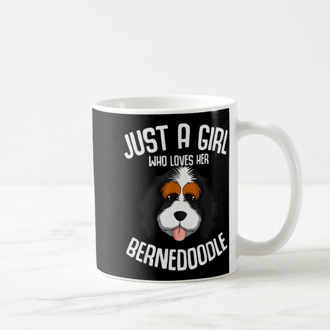 Just A Girl Who Loves Her Bernedoodle Dog Girls  Coffee Mug (Right)