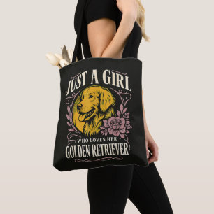 Just a Girl Who Loves Her Golden Retriever Tote Bag