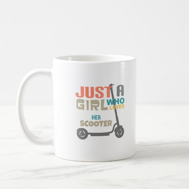 Just a girl who loves her scooter coffee mug (Left)