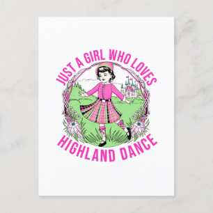 Just a girl who loves Highland Dance gift Postcard