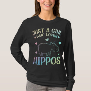 Just A Girl Who Loves Hippos T-Shirt