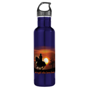 just a girl who loves horses 710 ml water bottle