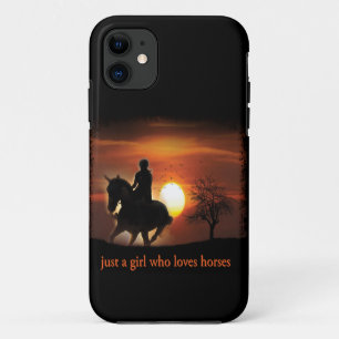 just a girl who loves horses iPhone 11 case
