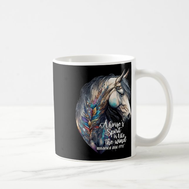 Just A Girl Who Loves Horses Co. Womens Black Bohe Coffee Mug (Right)