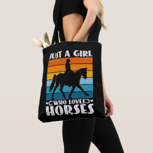 Just a Girl Who Loves Horses Funny Horse Owner  Tote Bag