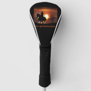 just a girl who loves horses golf head cover