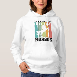 Just a girl who loves Horses Horse Girl Hoodie