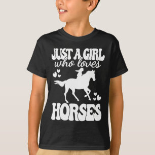 Just A Girl Who Loves Horses Horse Lover Horseback T-Shirt