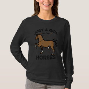 Just A Girl Who Loves Horses Horse Women Riding T-Shirt