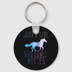 Just A Girl Who Loves Horses Horseback Riding Hors Keychain