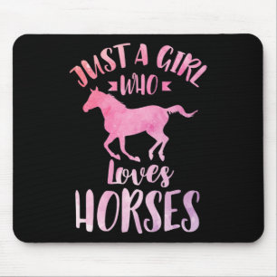 Just A Girl Who Loves Horses Horseback Riding Mouse Pad