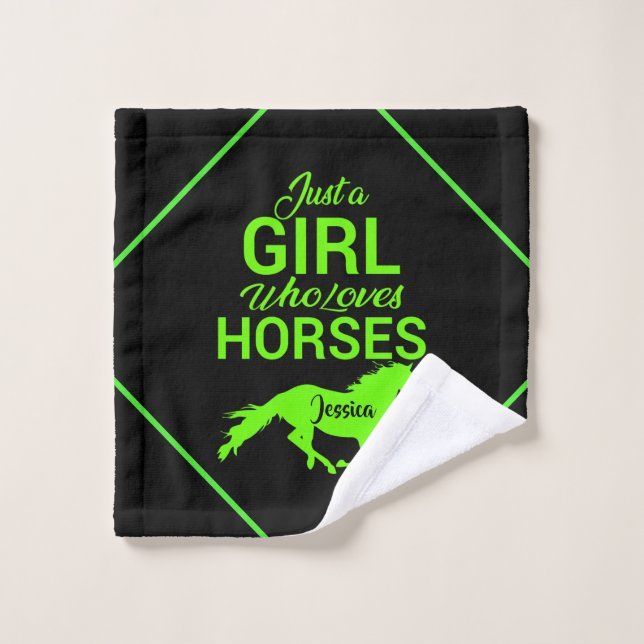 Just A Girl Who Loves Horses Personalized    Wash Cloth (Wash Cloth)