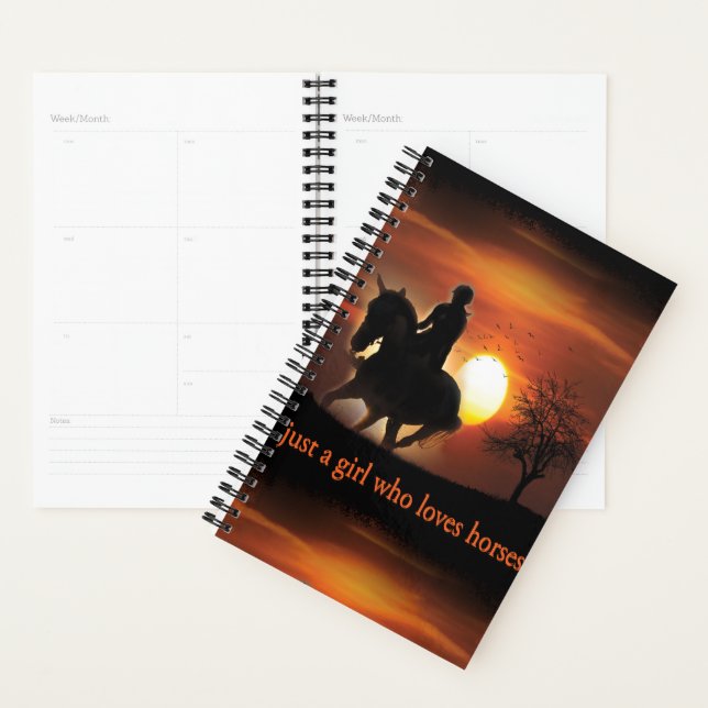 just a girl who loves horses planner (Display)